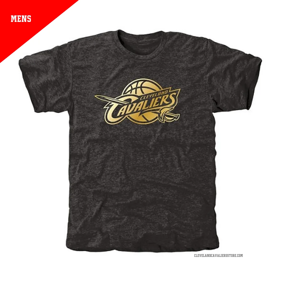 Cleveland Cavaliers Gold Men's Collection Tri-Blend T-Shirt - Black