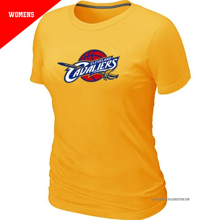 Cleveland Cavaliers Yellow Women's Big & Tall Primary Logo T-Shirt -