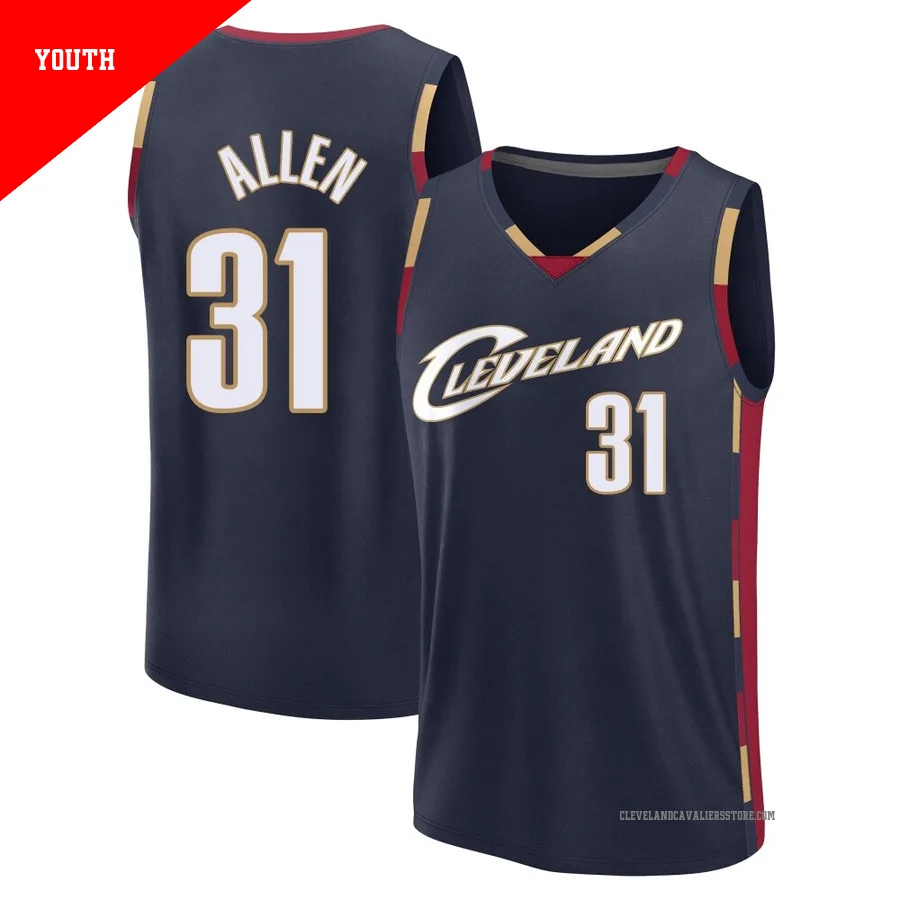 Jarrett Allen ＃31 Cleveland Cavaliers Navy Youth Fast Break Classic Edition Jersey