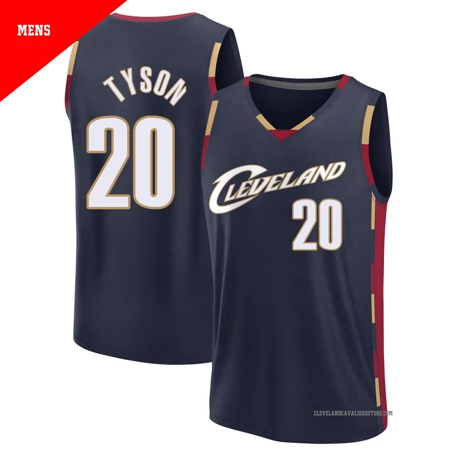 Jaylon Tyson ＃20 Cleveland Cavaliers Navy Men's Fast Break Classic Edition Jersey