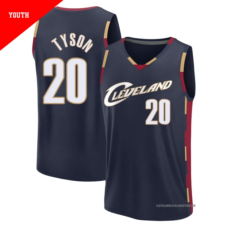 Jaylon Tyson ＃20 Cleveland Cavaliers Navy Youth Fast Break Classic Edition Jersey