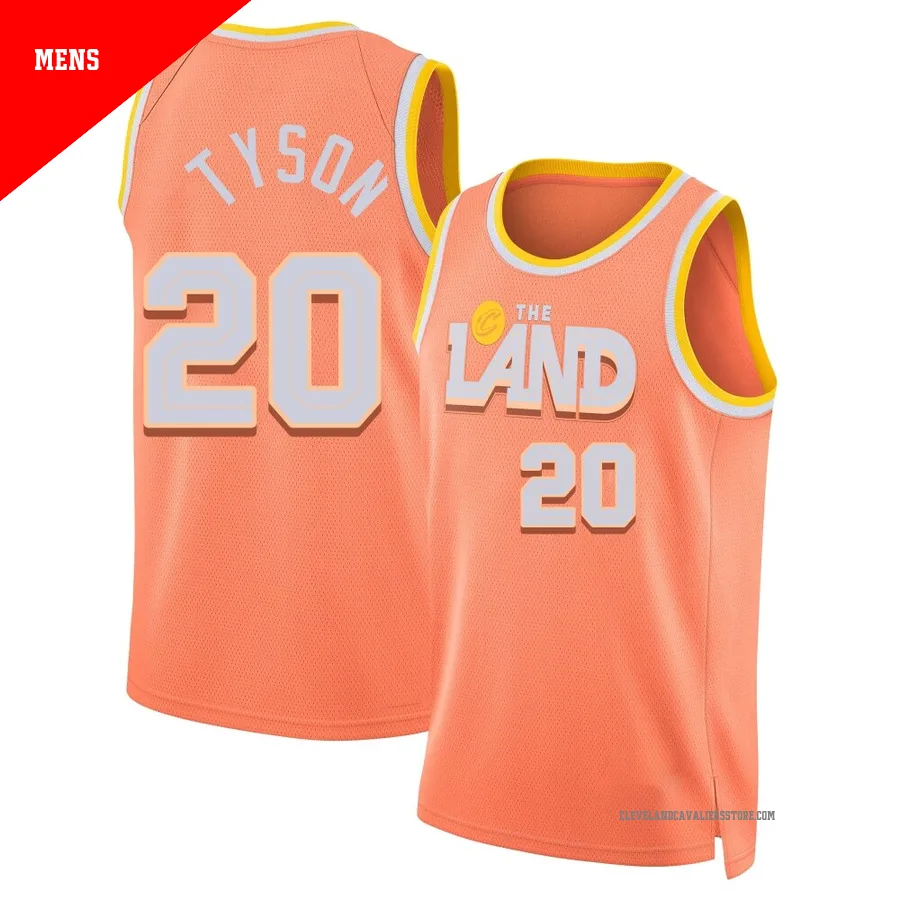 Jaylon Tyson ＃20 Cleveland Cavaliers Swingman 2025/26 Men's Orange City Edition Jersey