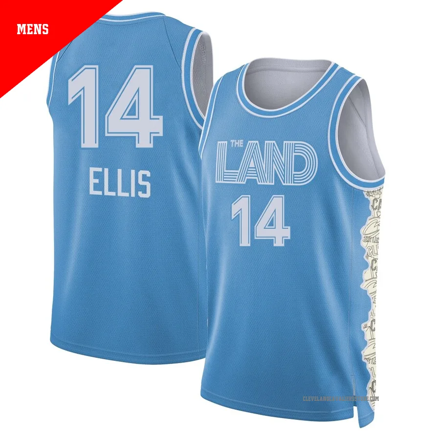 Keon Ellis ＃14 Cleveland Cavaliers Swingman 2024/25 Men's Light Blue City Edition Jersey