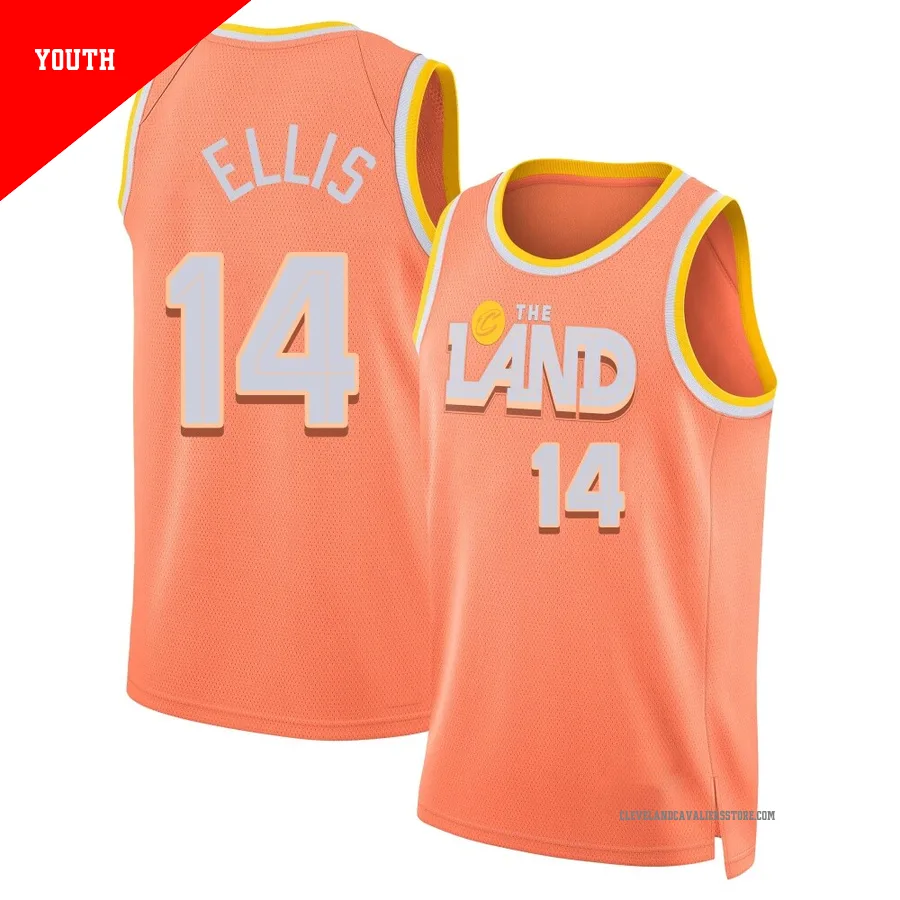 Keon Ellis ＃14 Cleveland Cavaliers Swingman 2025/26 Youth Orange City Edition Jersey