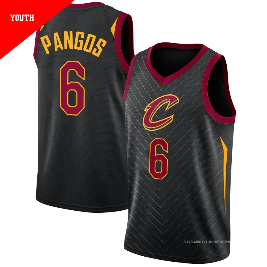 Kevin Pangos ＃6 Cleveland Cavaliers Swingman Black Youth Jersey - Statement Edition
