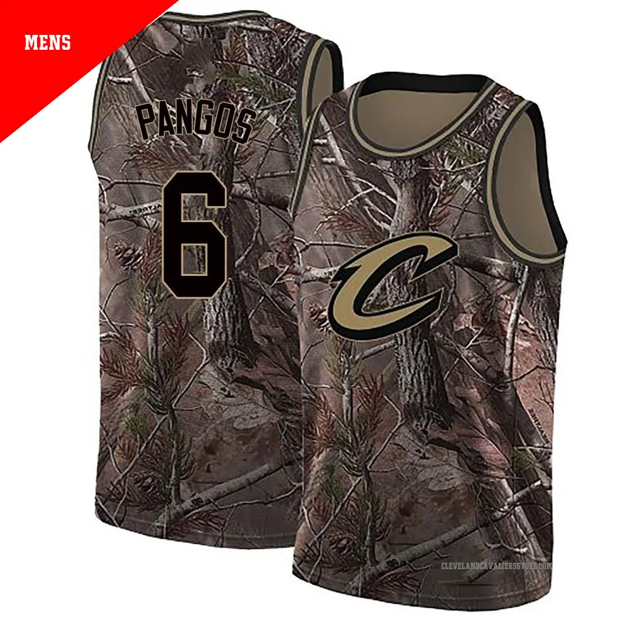 Kevin Pangos ＃6 Cleveland Cavaliers Swingman Camo Men's Realtree Collection Jersey