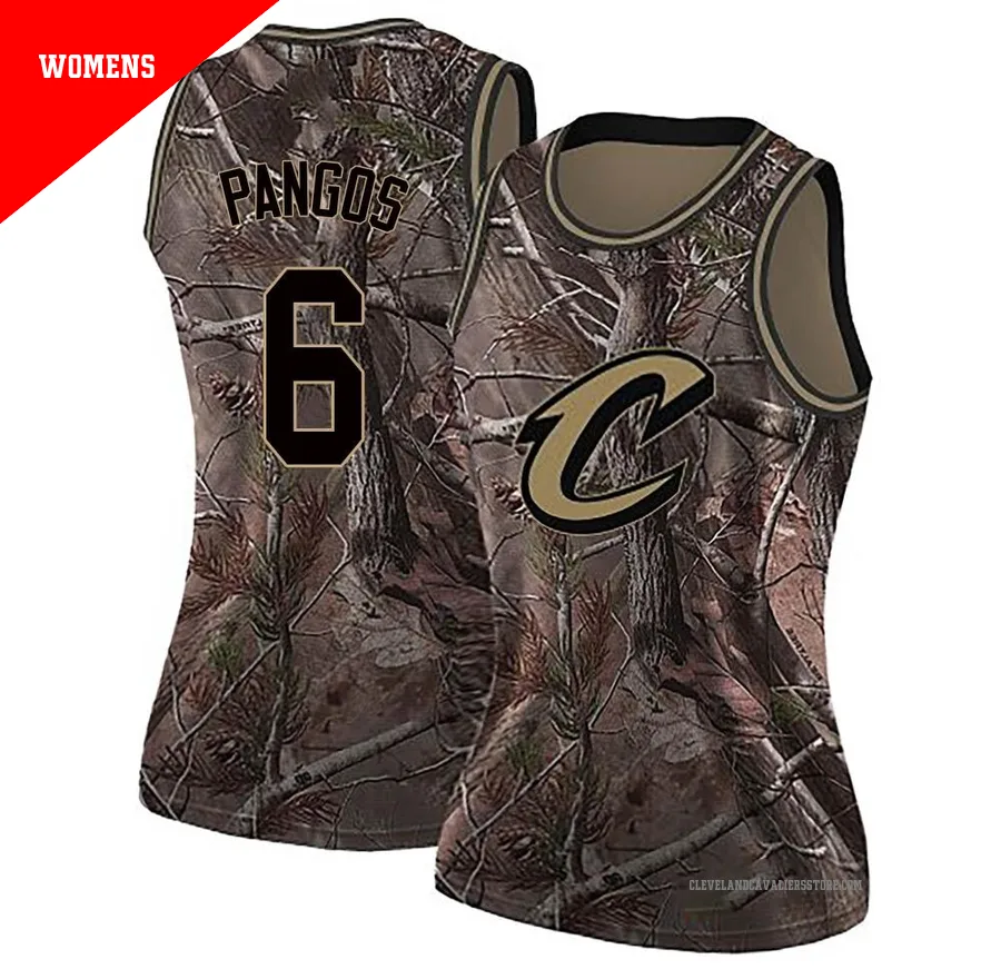 Kevin Pangos ＃6 Cleveland Cavaliers Swingman Camo Women's Realtree Collection Jersey