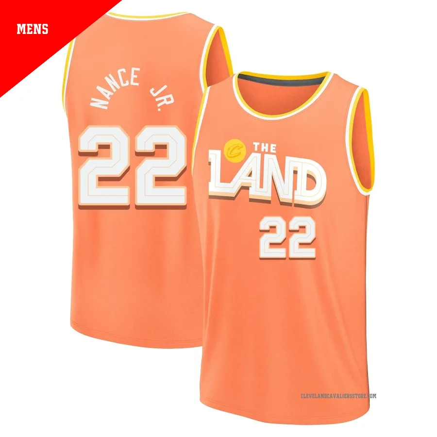 Larry Nance Jr. ＃22 Cleveland Cavaliers 2025/26 Men's Fast Break Orange City Edition Jersey
