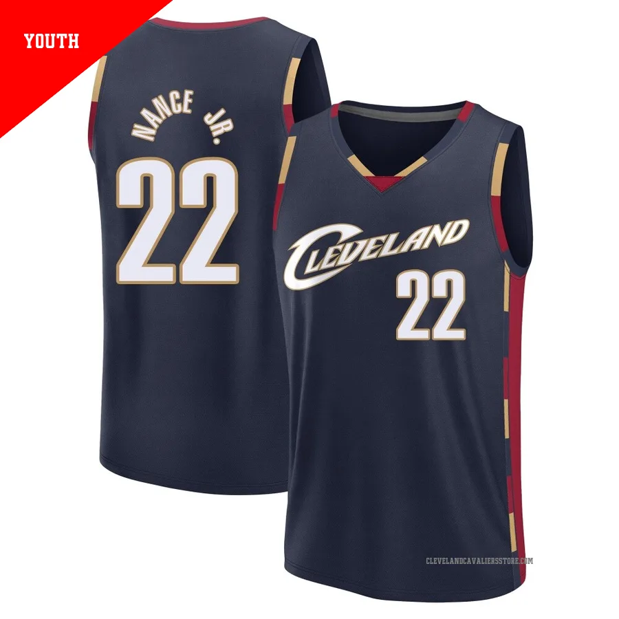 Larry Nance Jr. ＃22 Cleveland Cavaliers Navy Youth Fast Break Classic Edition Jersey