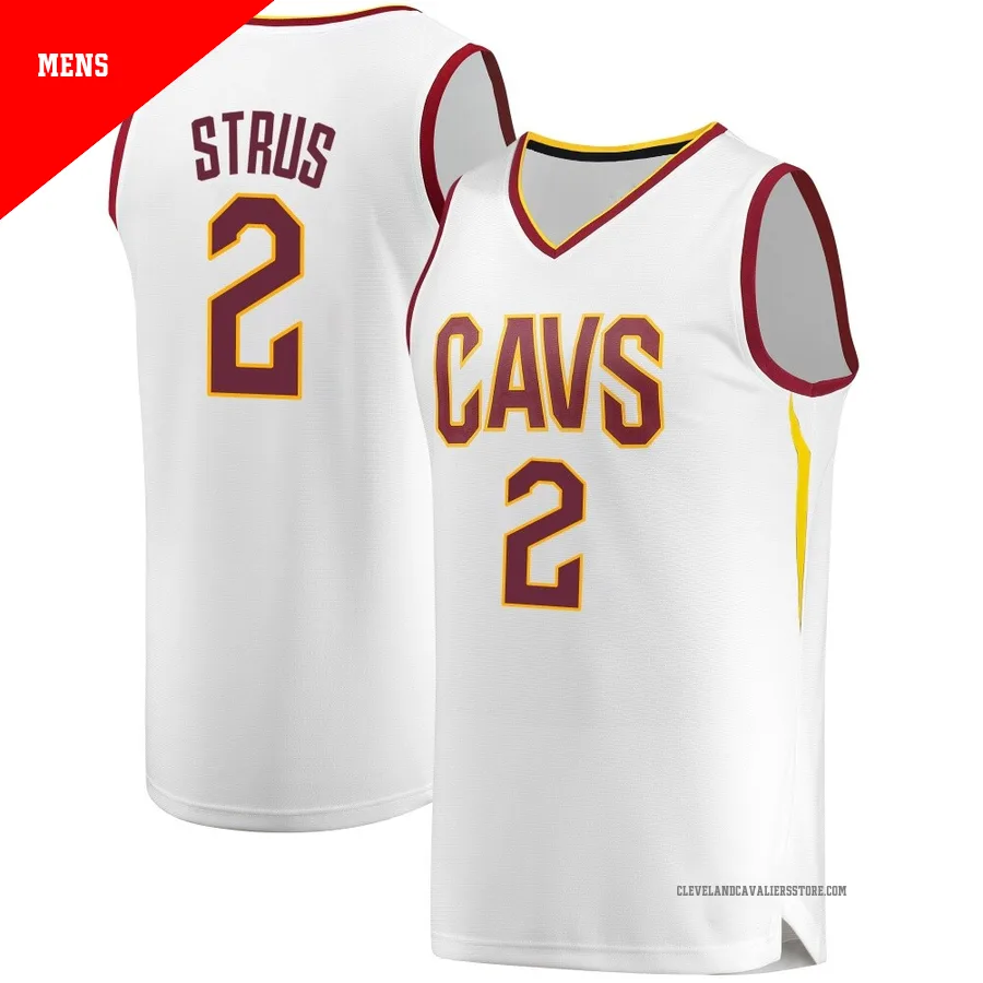 Max Strus ＃2 Cleveland Cavaliers White Men's Fast Break Jersey - Association Edition