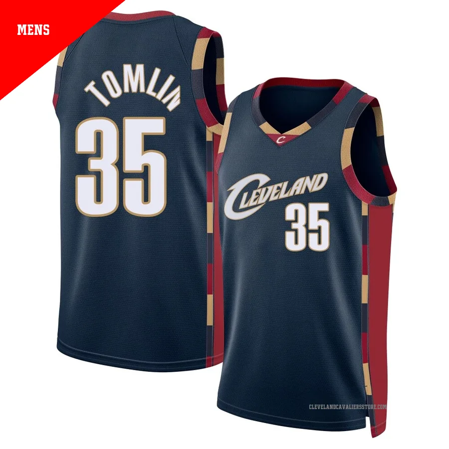 Nae'Qwan Tomlin ＃35 Cleveland Cavaliers Swingman Navy Men's Classic Edition Jersey