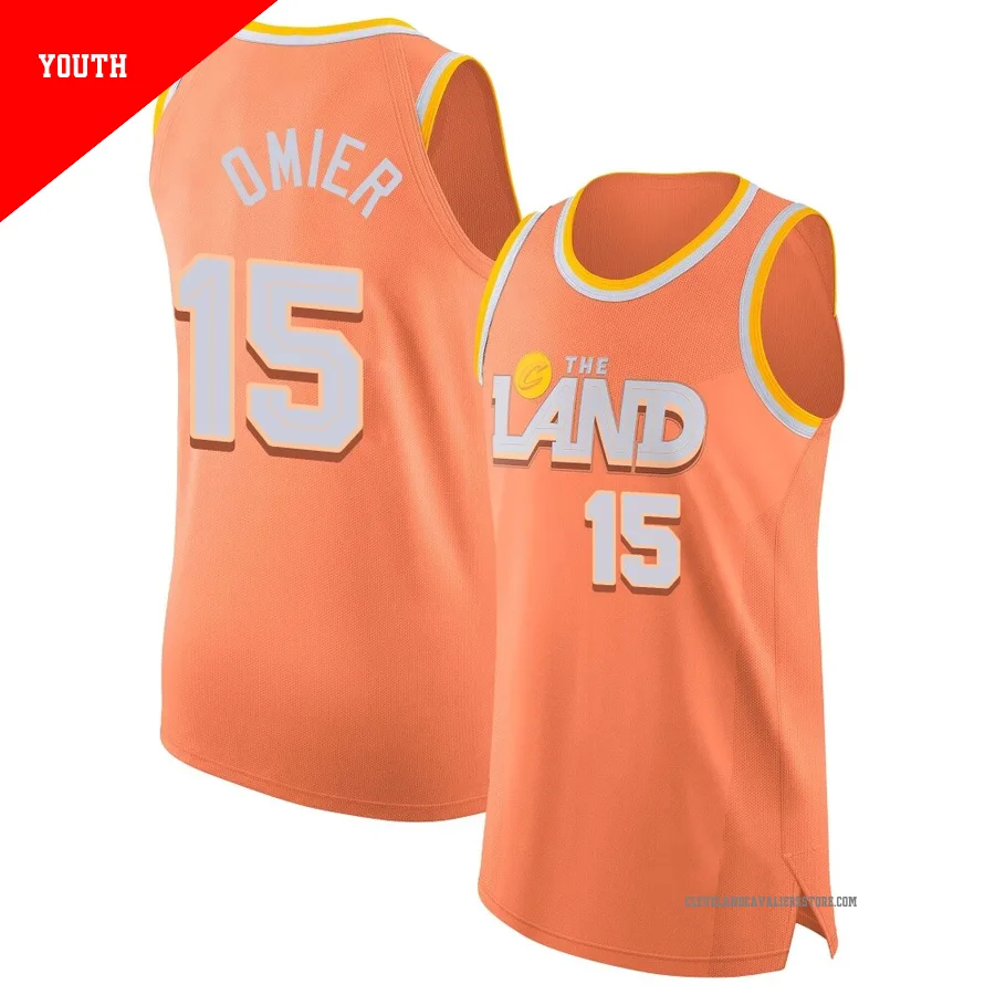 Norchad Omier ＃15 Cleveland Cavaliers Authentic 2025/26 Youth Orange City Edition Jersey