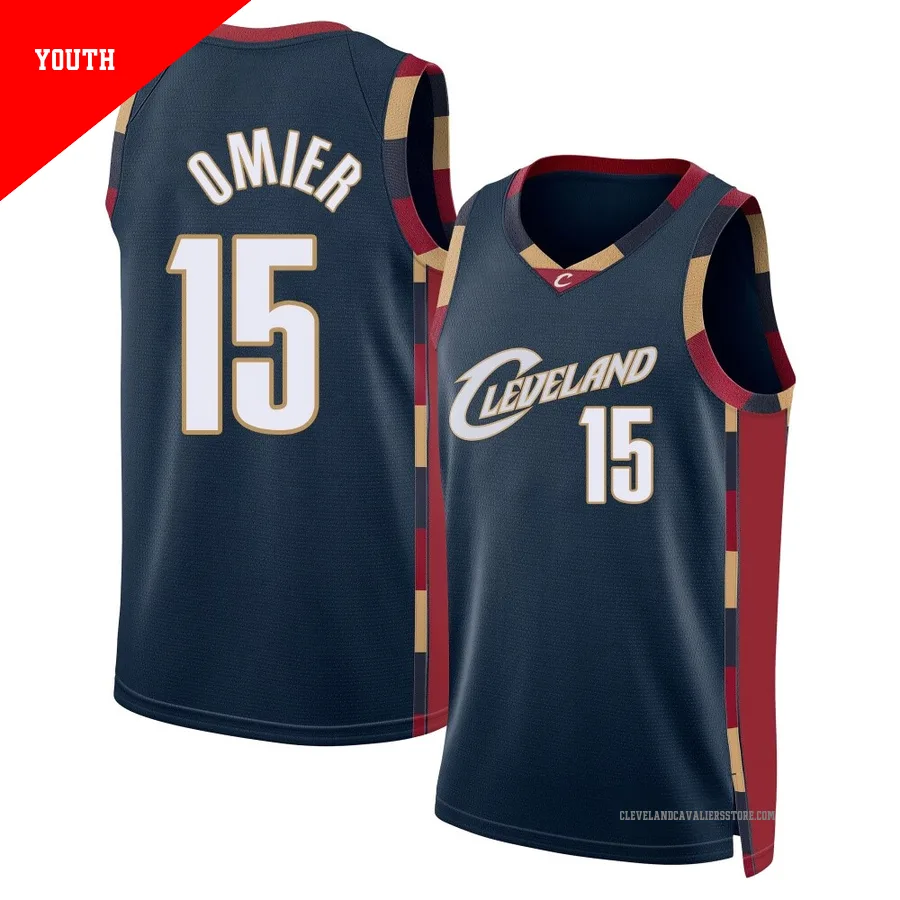 Norchad Omier ＃15 Cleveland Cavaliers Swingman Navy Youth Classic Edition Jersey