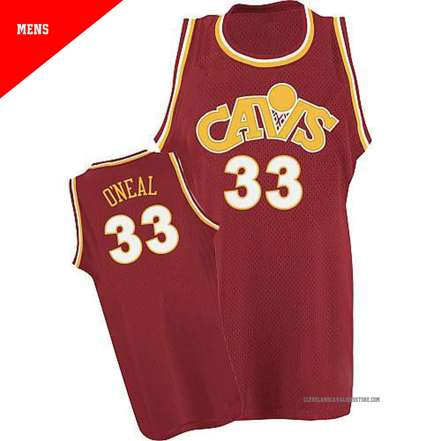 Shaquille O'Neal ＃33 Cleveland Cavaliers Authentic Orange Men's CAVS Throwback Jersey