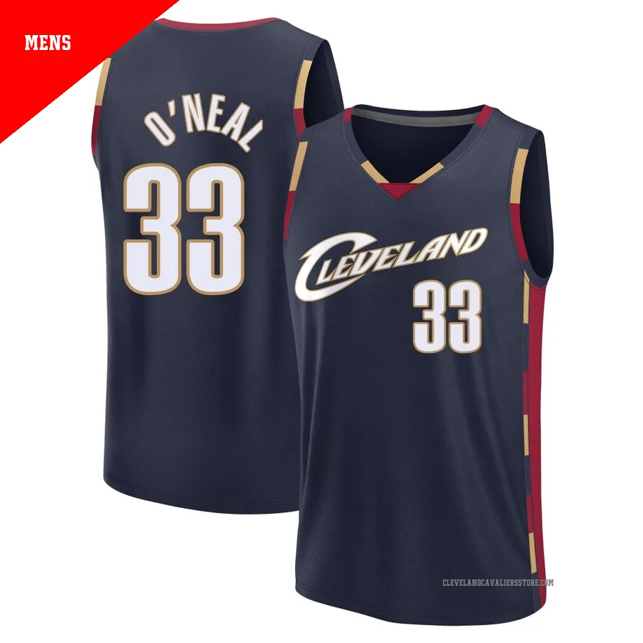 Shaquille O'Neal ＃33 Cleveland Cavaliers Navy Men's Fast Break Classic Edition Jersey