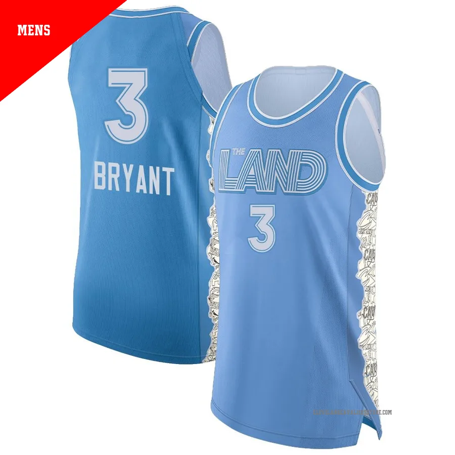 Thomas Bryant ＃3 Cleveland Cavaliers Authentic 2024/25 Men's Light Blue City Edition Jersey