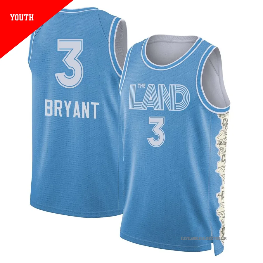 Thomas Bryant ＃3 Cleveland Cavaliers Swingman 2024/25 Youth Light Blue City Edition Jersey